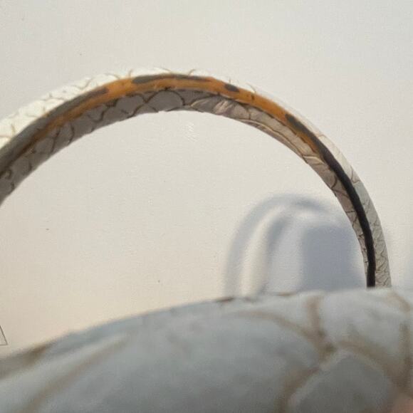 Guess Colorblock  Satchel Bag White Pink Gray Faux Snakeskin Y2K Purse Handbag - Picture 11 of 14